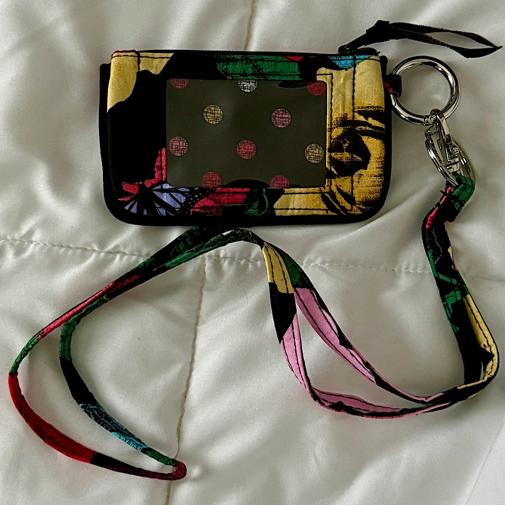BRAND NEW/NEVER USED Vera Bradley ID Case/Wallet with Lanyard